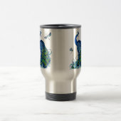 Klassisches Pfau- und Dragonfly-Design Reisebecher (Mittel)