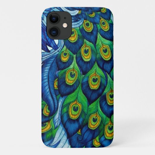 Klassisches Pfauendesign Case-Mate iPhone Hülle (Rückseite)