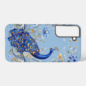 Klassisches Pfauendesign - Elegantes Geschenk für  Samsung Galaxy Hülle (Rückseite (Horizontal))
