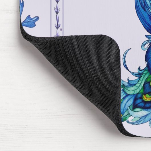 Klassisches Pfauendesign Mousepad (Ecke)