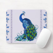 Klassisches Pfauendesign Mousepad (Mit Mouse)