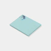 Klassisches Pferdekopflogo in blau Post-it Klebezettel (angewinkelt)