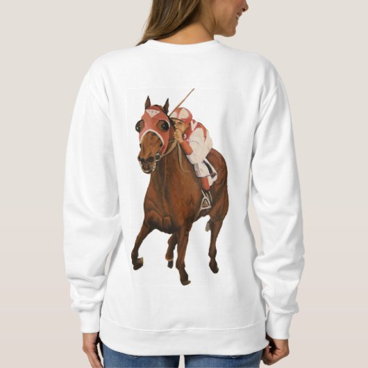 Klassisches Pferderennen Seabiscuit Beats War Admi Sweatshirt (Rückseite)