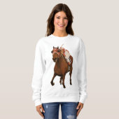 Klassisches Pferderennen Seabiscuit Beats War Admi Sweatshirt (Vorne ganz)