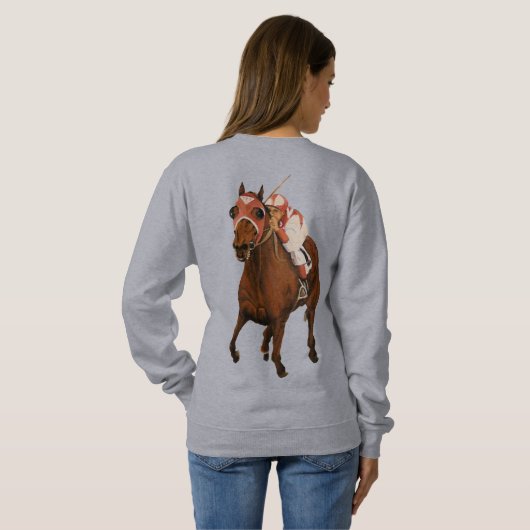Klassisches Pferderennen Seabiscuit über Kriegadmi Sweatshirt (Schwarz voll)