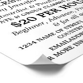 Klassisches Piano, Keyboard, Klavierunterricht Poster (Ecke)