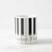 Klassisches Piano Keyes Benutzerdefinierter Text i Kaffeetasse (Mittel)