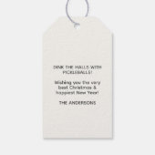 Klassisches Pickleball Weihnachten Geschenkanhänger (Rückseite)