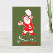 Klassisches Pickleball Weihnachts-Weihnachtsfest-F Feiertagskarte (Vorderseite)