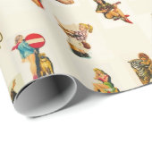 Klassisches Pin-up Geschenkpapier (Rolleneckpunkt)