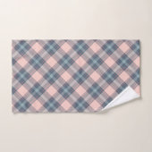 Klassisches Pink Gray Kariert Gingham Muster Badhandtuch Set (Handtuch)