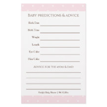 Klassisches Pink Polka Dots Baby Shower Guessing G
