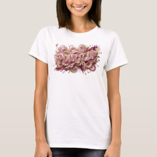 Klassisches Pink POUR IT UP Wearable Art T-Shirt