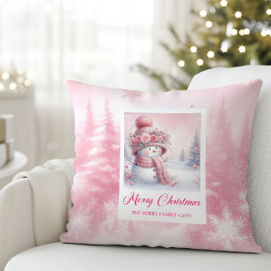Klassisches Pinkmas-Gemütlichkeits-Winterwald-Kind Kissen