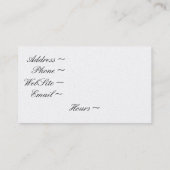 Klassisches Platin-AutomobilVisitenkarten Visitenkarte (Rückseite)