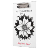 KLASSISCHES POINSETTIA Büro-Klemmbrett Klemmbrett (Links)