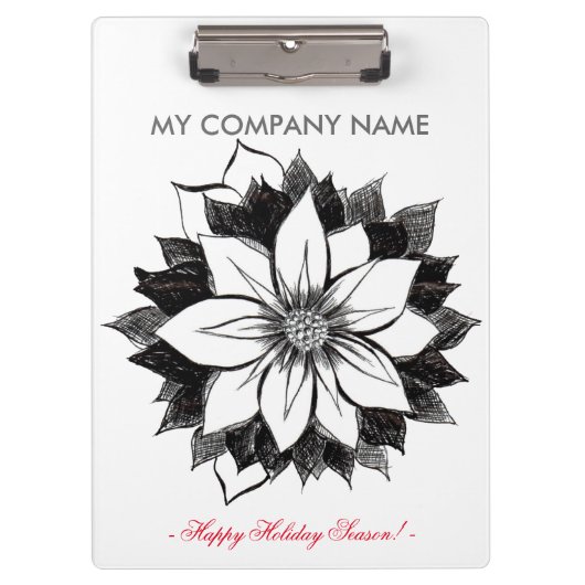 KLASSISCHES POINSETTIA Büro-Klemmbrett Klemmbrett (Vorderseite)