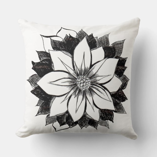 KLASSISCHES POINSETTIA Kissen (Vorderseite)