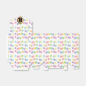 Klassisches Polka-Dot-Monogramm-Bevorzugungsfeld Geschenkschachtel (Ungefaltet)