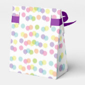 Klassisches Polka-Dot-Monogramm-Bevorzugungsfeld Geschenkschachtel (Rückseite)