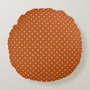 Klassisches Polka-Punkt-Muster Rundes Kissen