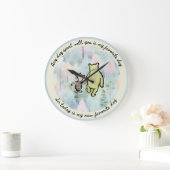 Klassisches Pooh Zitat Wasser und Wasserfarbe Große Wanduhr (Zuhause)