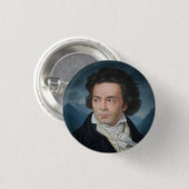 Klassisches Portrait von Beethoven Button (Vorne & Hinten)