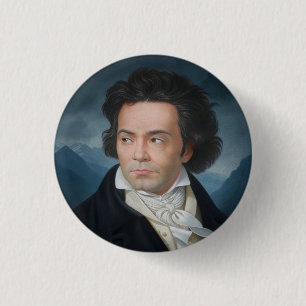 Klassisches Portrait von Beethoven Button