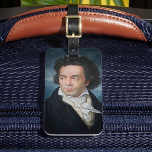 Klassisches Portrait von Beethoven Gepäckanhänger (Vorderseite Insitu 2)