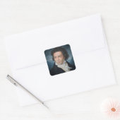 Klassisches Portrait von Beethoven Quadratischer Aufkleber (Umschlag)