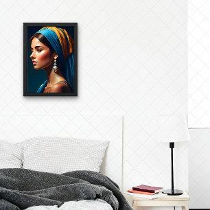 Klassisches Porträt einer eleganten Dame Vintage Poster