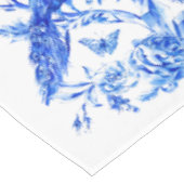 Klassisches Porzellan Blue Peacocks weißer Hinterg Tischdecke (Schrägansicht)