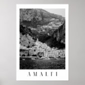 Klassisches Poster aus schwarzem und weißem Amalfi (Vorne)