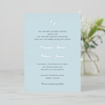 Klassisches Powder Blue Monogram Elegante Hochzeit