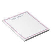 Klassisches Preppy-Personalisiert-Notepad | Marine Notizblock (angewinkelt)