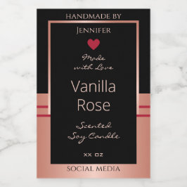 Klassisches Produktverpackungslabel Schwarz und Ro Lebensmitteletikett