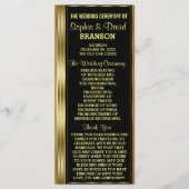 Klassisches Programm für Gold und Black Wedding (Vorderseite)