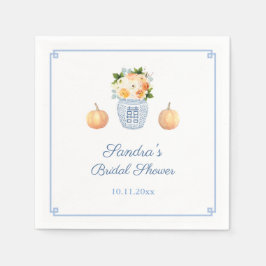 Klassisches Pumpkin Herbst Blume Brautparty Party Serviette