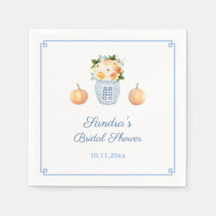 Klassisches Pumpkin Herbst Blume Brautparty Party Serviette