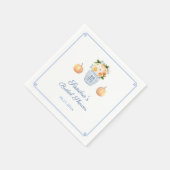 Klassisches Pumpkin Herbst Blume Brautparty Party Serviette (Ecke)