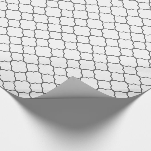 Klassisches Quatrefolienmuster Geschenkpapier (Ecke)