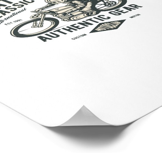 Klassisches Racing mit flachem Gleis Poster (Ecke)