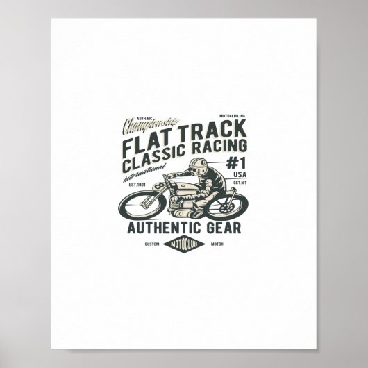 Klassisches Racing mit flachem Gleis Poster (Vorne)