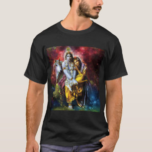Klassisches Radha-Krsna göttliches Liebe ॐ T-Shirt