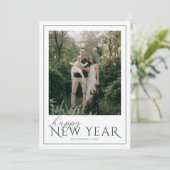 Klassisches Rahmen-Neujahrsfoto Feiertagskarte (Stehend Vorderseite)