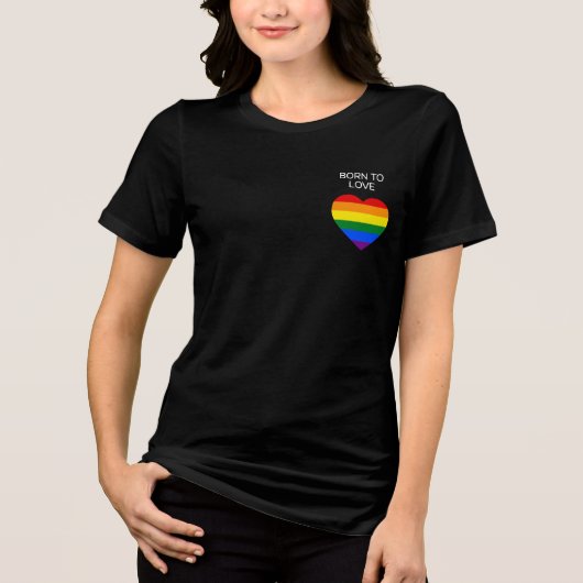 Klassisches Rainbow-Pride-T-Shirt Tri-Blend Shirt (Vorderseite)