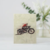 KLASSISCHES RASSENMOTORRAD. POSTKARTE (Stehend Vorderseite)