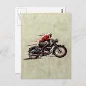 KLASSISCHES RASSENMOTORRAD. POSTKARTE (Vorne/Hinten)