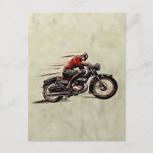 KLASSISCHES RASSENMOTORRAD. POSTKARTE (Vorderseite)