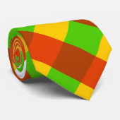 Klassisches Rasta Gingham-Muster Krawatte (Gerollt)